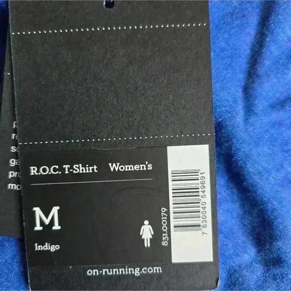 ROC Running On Clouds women's T Shirt sz Medium Indigo - Picture 5 of 6